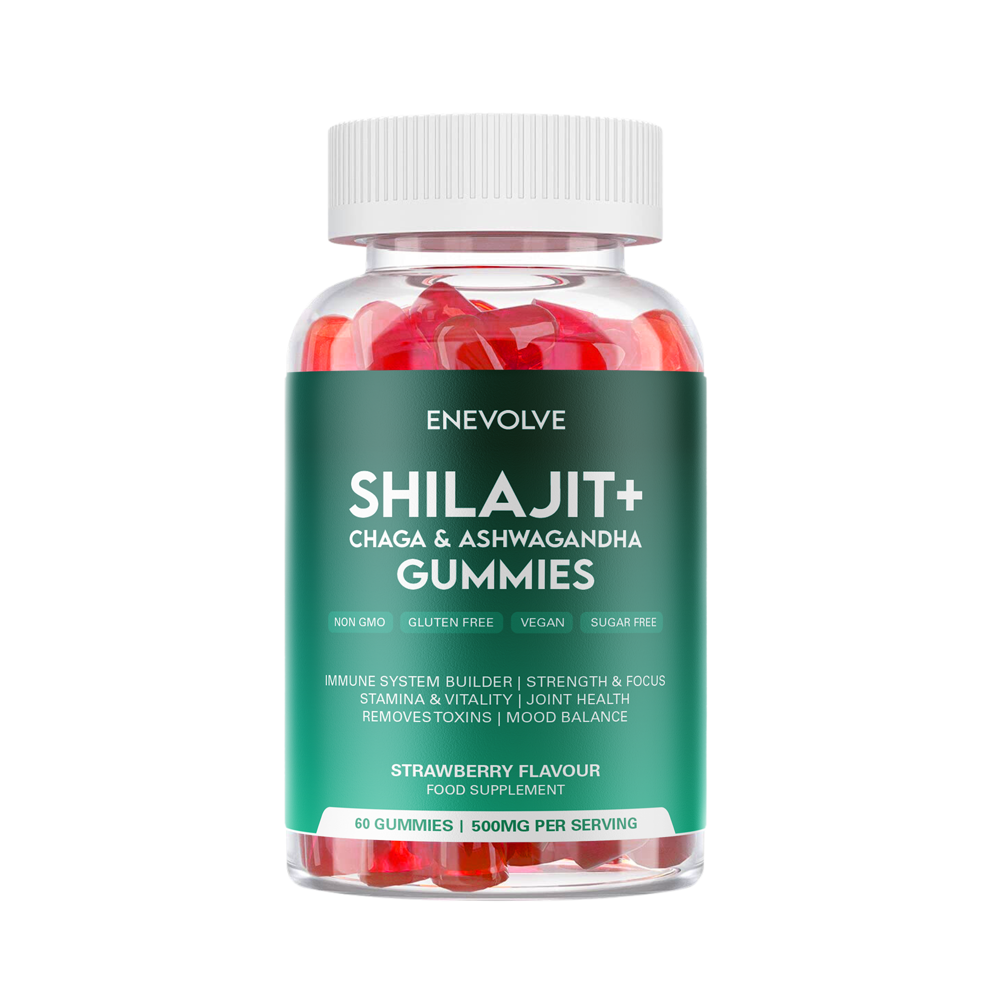 Shilajit + Ashwagandha & Chaga Mushroom Gummies