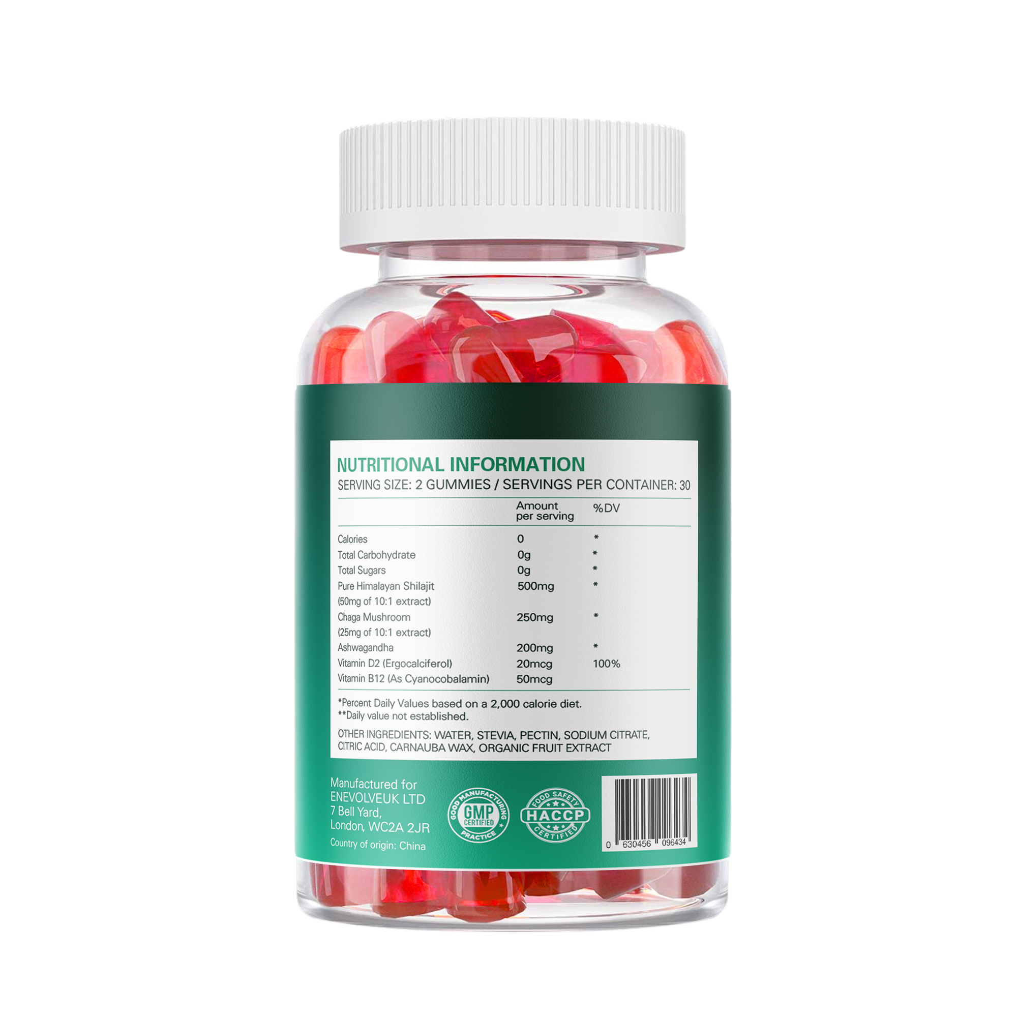 Shilajit + Ashwagandha & Chaga Mushroom Gummies